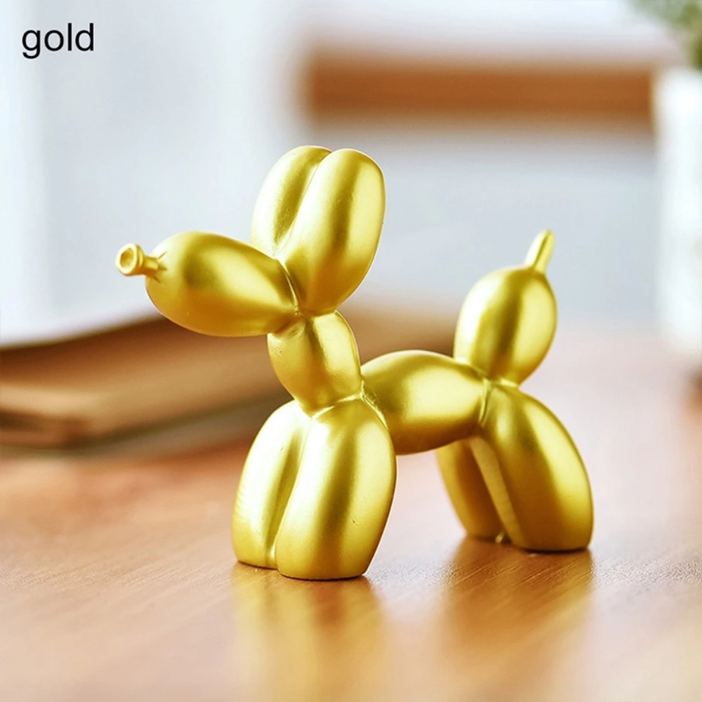 Gold Miniature Resin Dog Decor